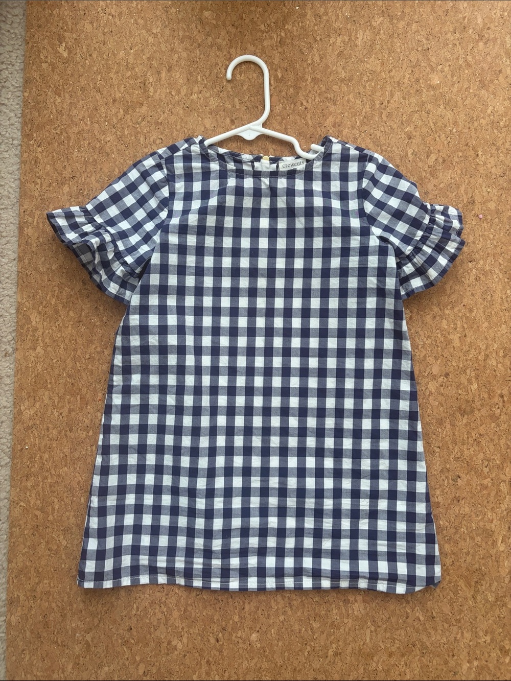 Crewcuts Toddler Navy and White Gingham Short-Sleeve Dress